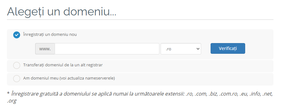 inregistrare domenii web